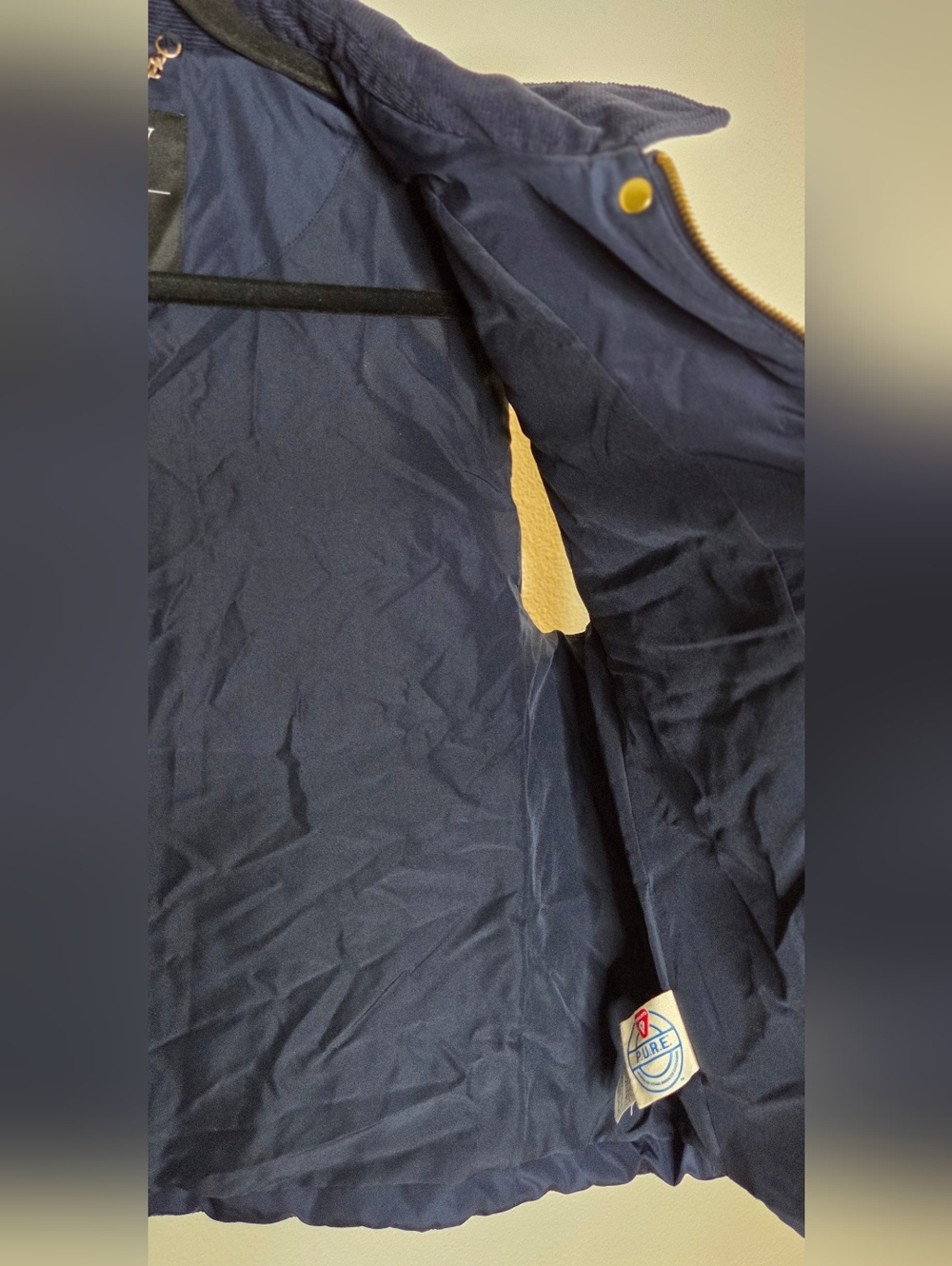 J.Crew Signature Puffer Vest In Navy With Navy Corduroy Collar - Picture 14 of 16